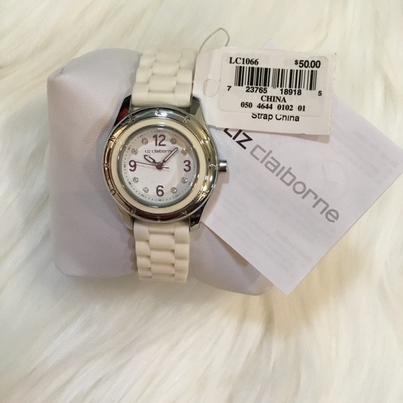 Liz Claiborne silver and white watch - Picture 1 of 12